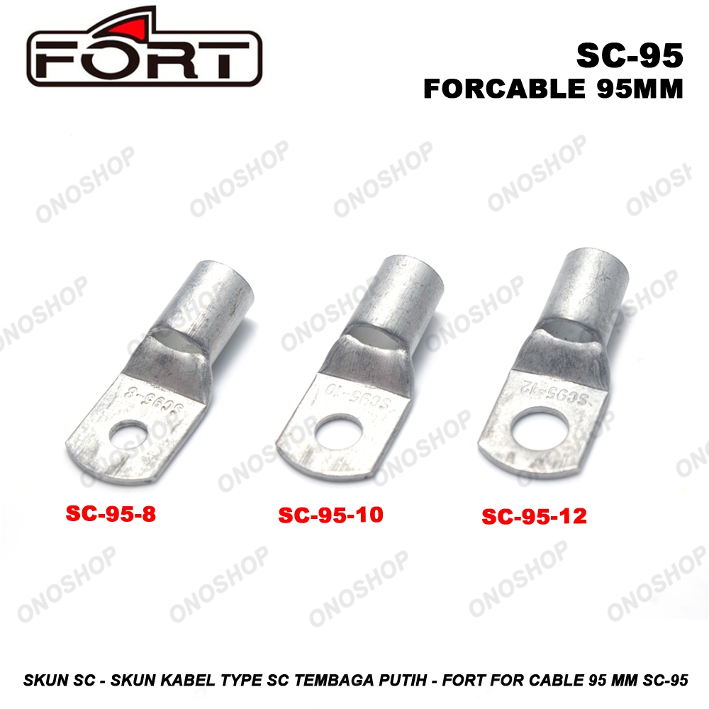 Skun SC - Skun Kabel Type SC Tembaga Putih - FORT For Cable 95 mm SC-95
