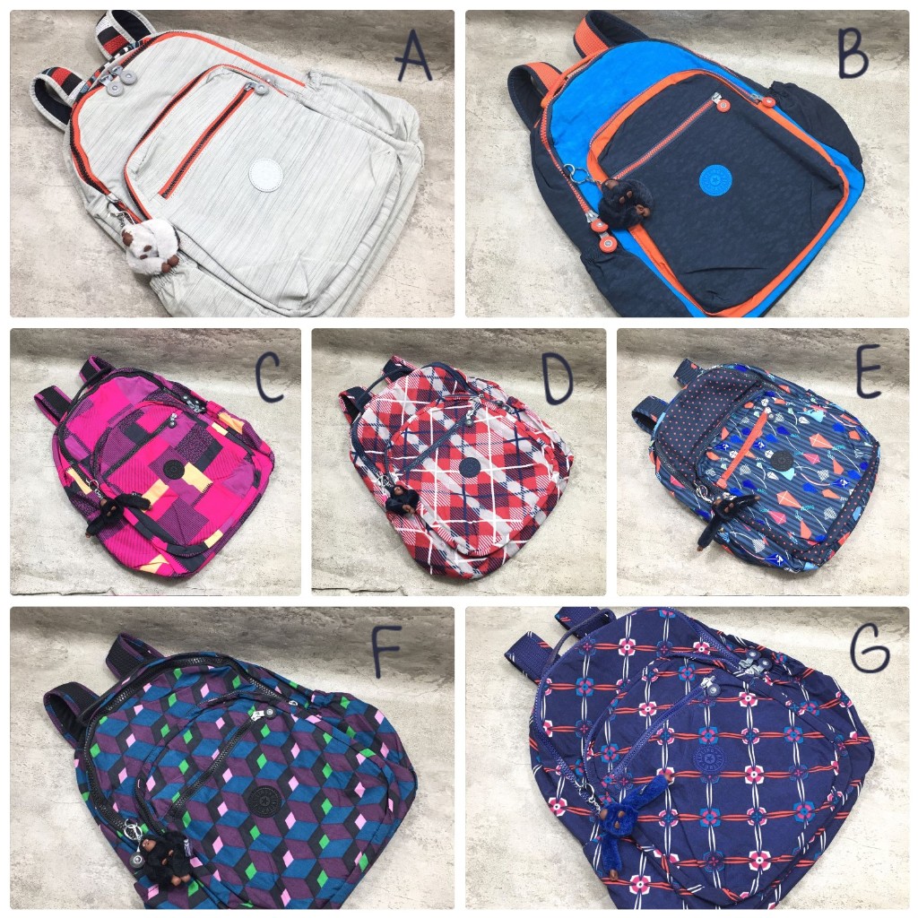 Tas Ransel KIpling Seoul Backpack Besar Original Ransel Sekolah Anak SD SMP SMA Kuliah Medium Besar 