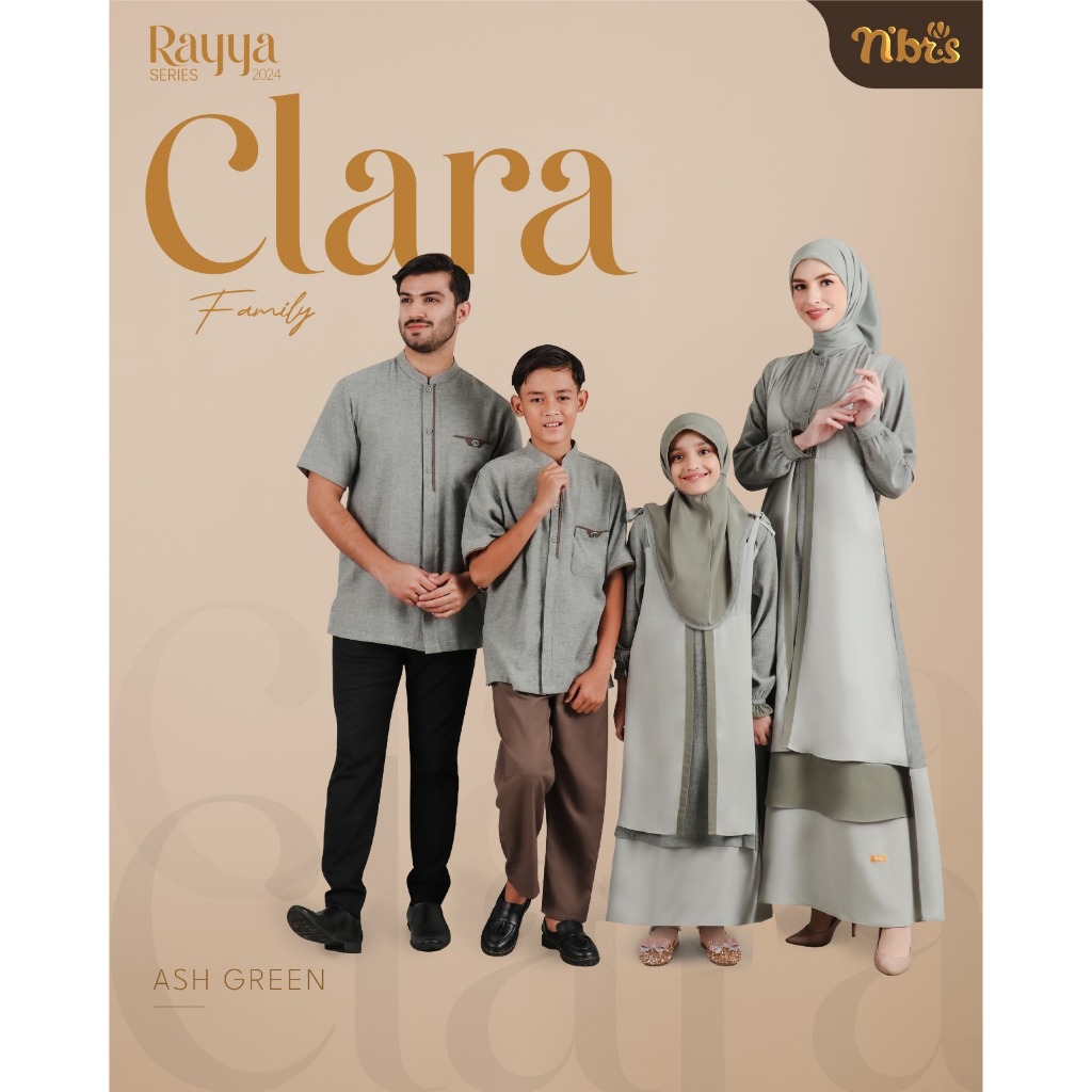 NIBRAS CLARA DRY ROSE SARIMBIT NIBRAS TERBARU 2024 COUPLE KELUARGA UNTUK BAJU LEBARAN GAMIS DAN KOKO