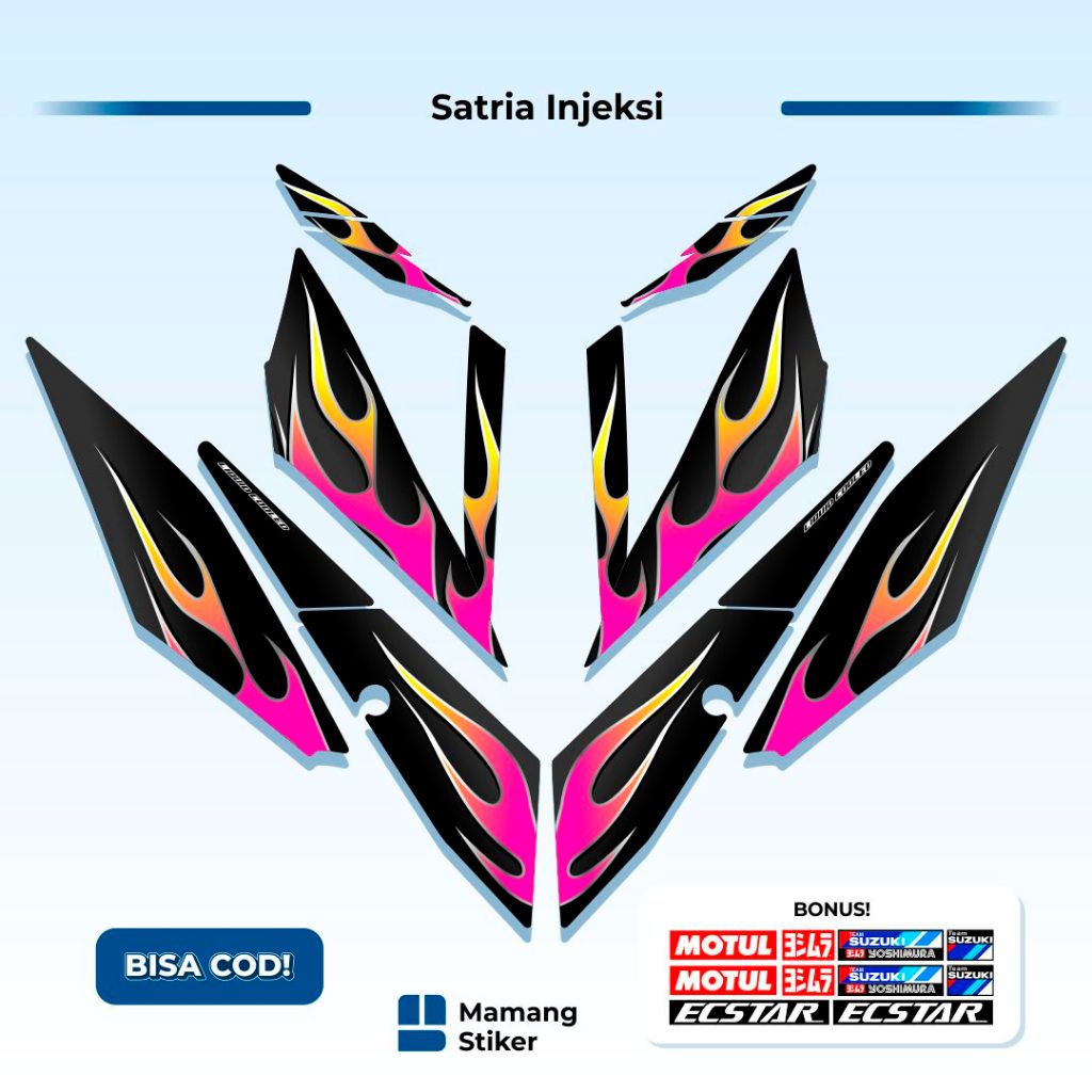 Striping Satria FU Injeksi Variasi (23) F150 R150 Custom Original Raider Aksesoris Api Speed Karbu 2