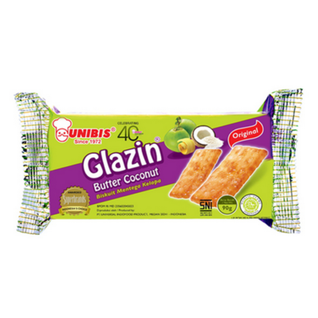 

UNIBIS BISCUIT GLAZIN BUTTER COCONUT 90 G BISKUIT PREMIUM MENTEGA KELAPA