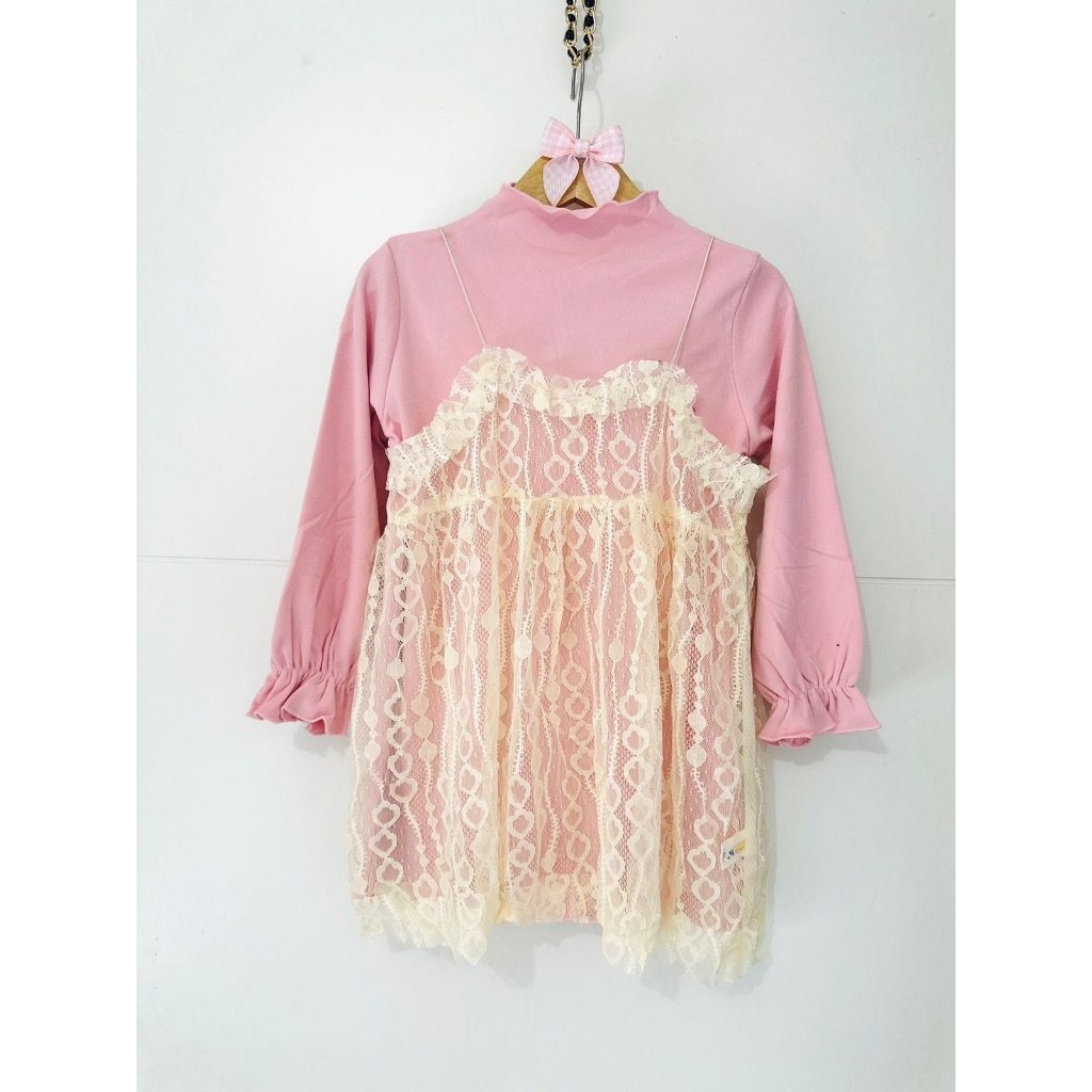 [Niukids]  Tahun - DRESS 2 IN FURING IMPORT  - FASHION ANAK  - OOTD ANAK PEREMPUAN IMPORT