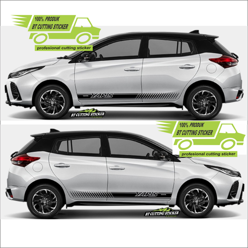 Stiker Toyota Yaris Stiker Samping Aksesoris Mobil Toyota Yaris 2022