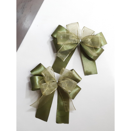 

[MIN. ORDER 10 PCS] Pita Tempel Kado/Parcel/Hantaran/Hampers dll | Pita 2 Tumpuk Mix Satin & Organdi / Parcel Mania Magelang