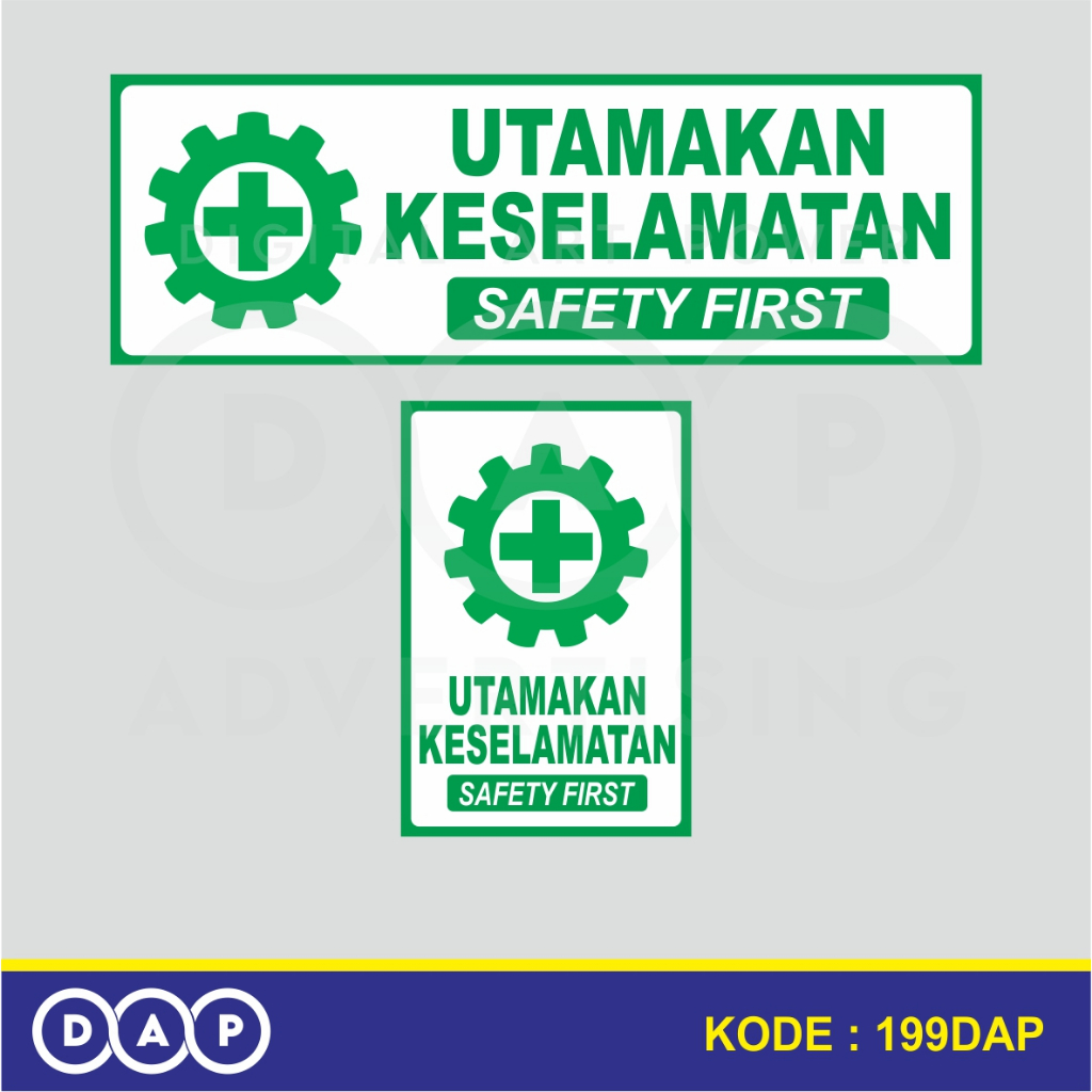 

199 - STIKER UTAMAKAN KESELAMATAN - K3 - VYNIL - TERBAIK