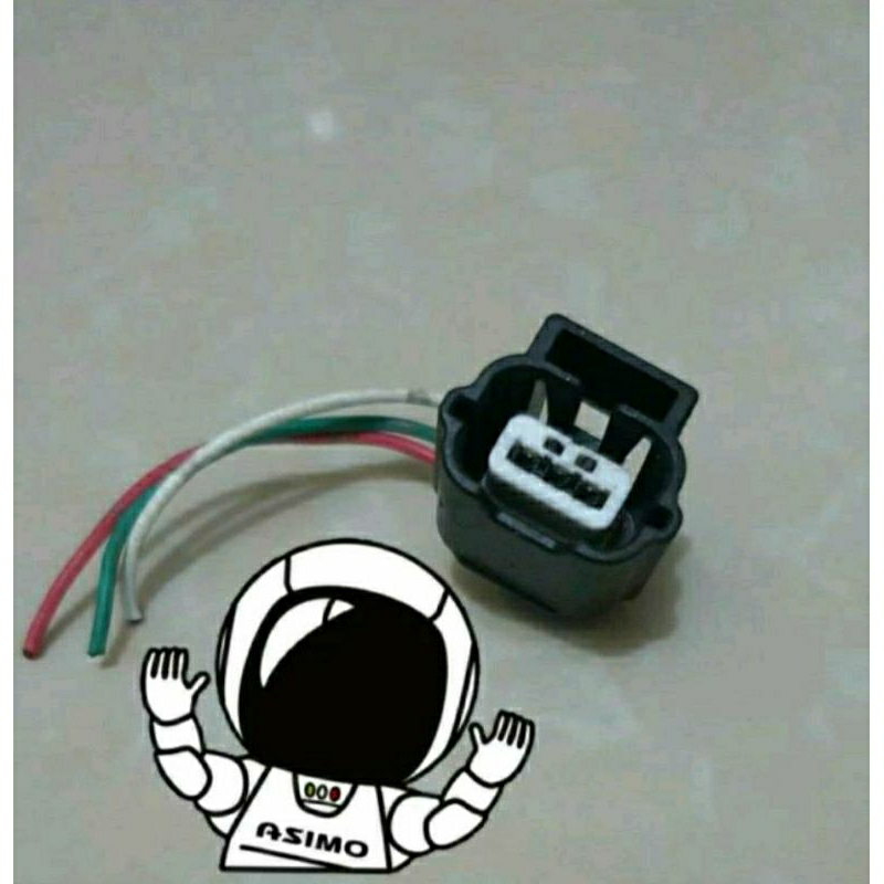 Soket headlight ballast fiting lampu senja kota pin 3 original mitsubishi pajero sport Eclipse cross