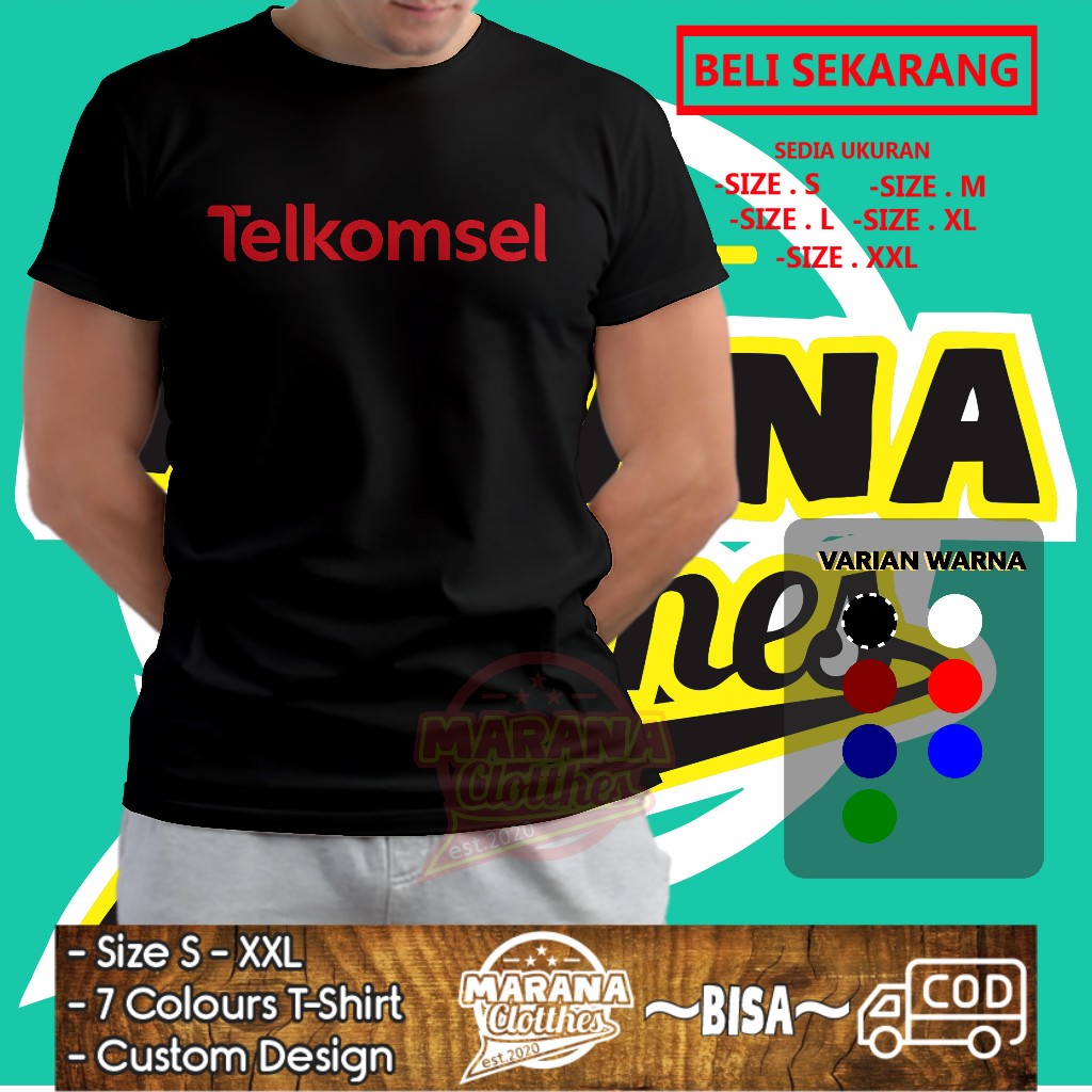 Kaos Telkomsel Logo Baru Baju Perusahaan