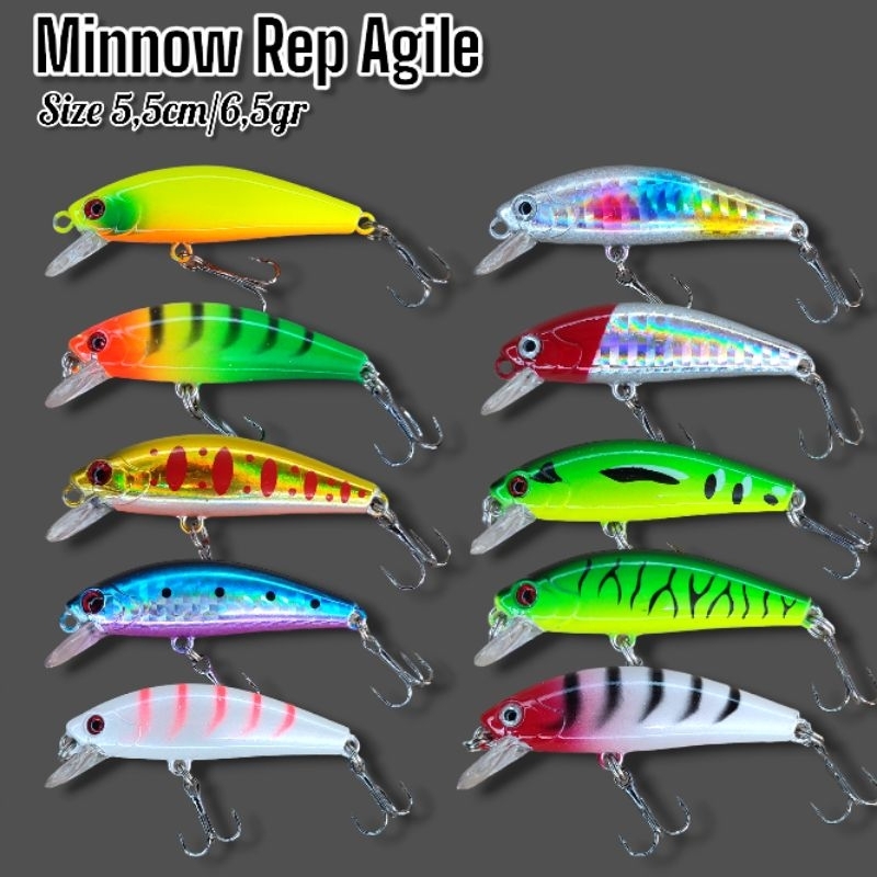 MINNOW REP AGILE. UMPAN HAMPALA. UMPAN BARAU UMPAN KAKAP DLL