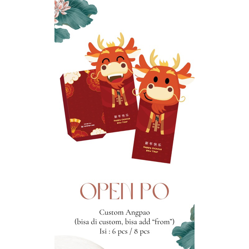 

Custom Angpao Imlek 2024, Amplop imlek, Hongbao, Naga