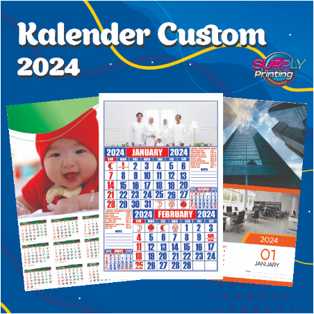 

Kalender Dinding Gantung Custom Free Design TAHUN 2024 (MURAH BISA SATUAN)/PARCEL MANIA MAGELANG