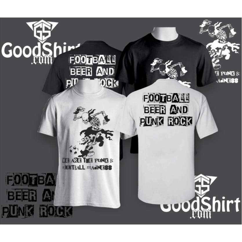 Kaos SUPORTER INDONESIA "WE ARE YHE PUNK AND FOOTBALL MADNESS" - Kaos Punk Football/Kaos Suporter Cu