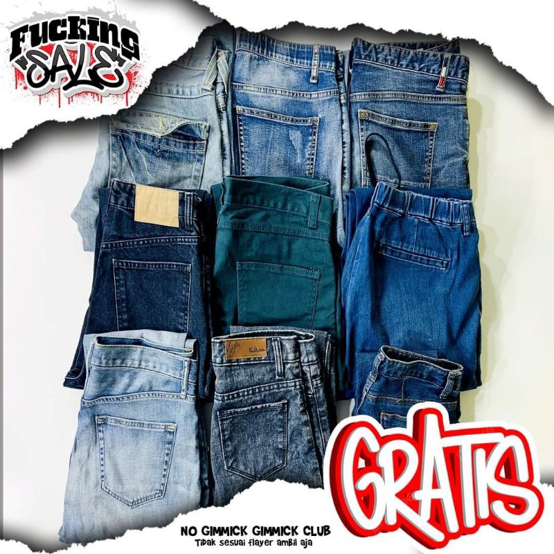 FVCKIN SALE JEANS CELANA PANJANG CARGO CELANA DENIM. BANGBANG JEANS