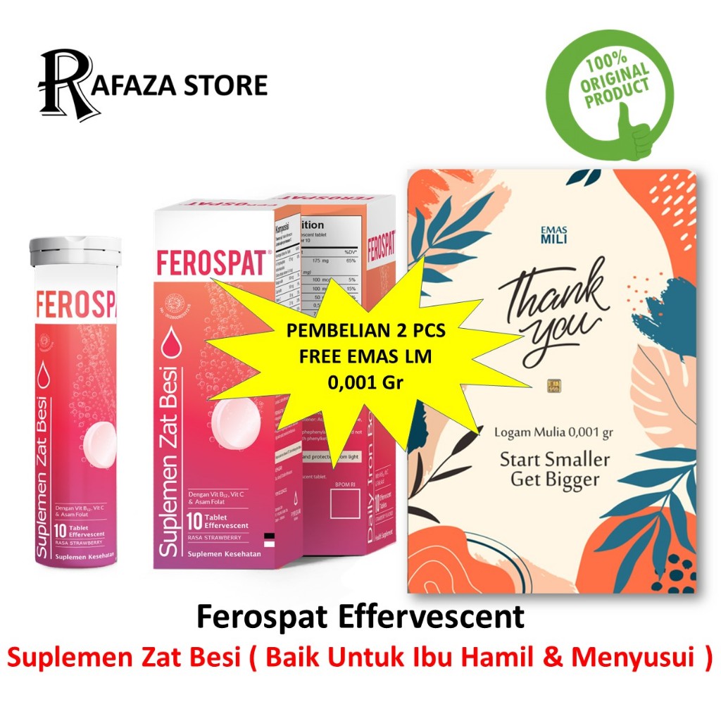 Ferospat Tablet Effervescent Penambah Darah Zat Besi