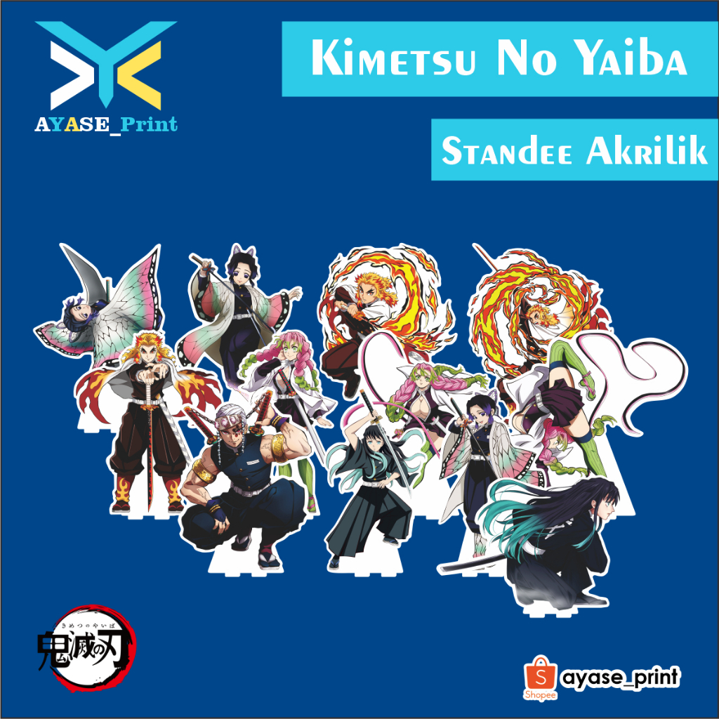 KIMETSU NO YAIBA HASHIRA SET STANDEE AKRILIK | GIYUU SHINOBU RENGKOU UZUI MUICHIRO MITSURI OBANAI SA