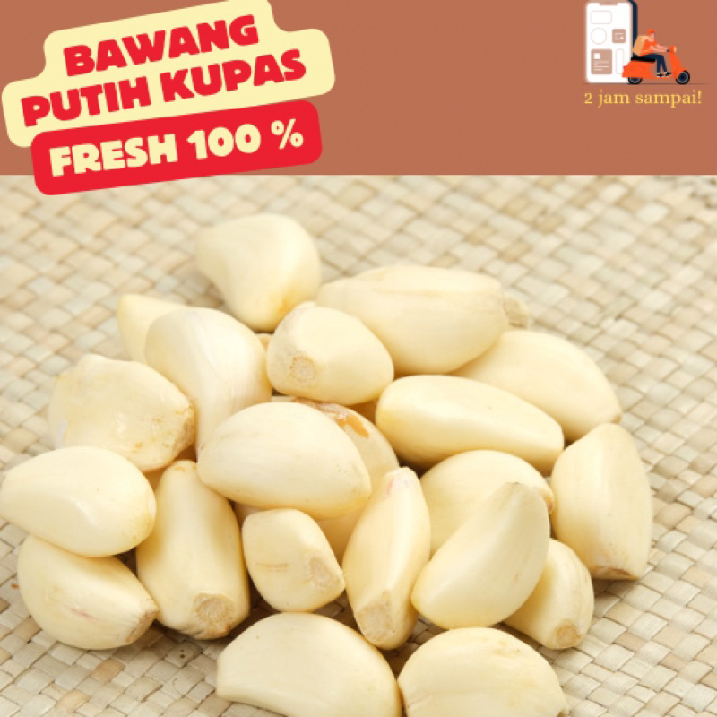 

Bawang Putih Kupas Onion Fresh 100 gram KIRIM INSTAN BANDUNG