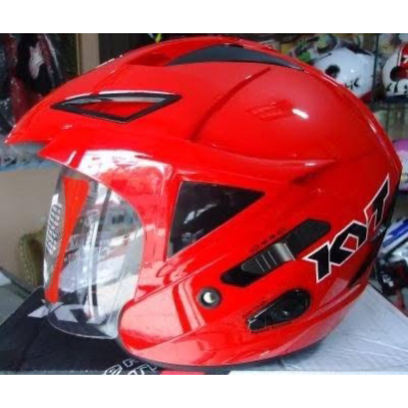 Helm kyt half face double visor