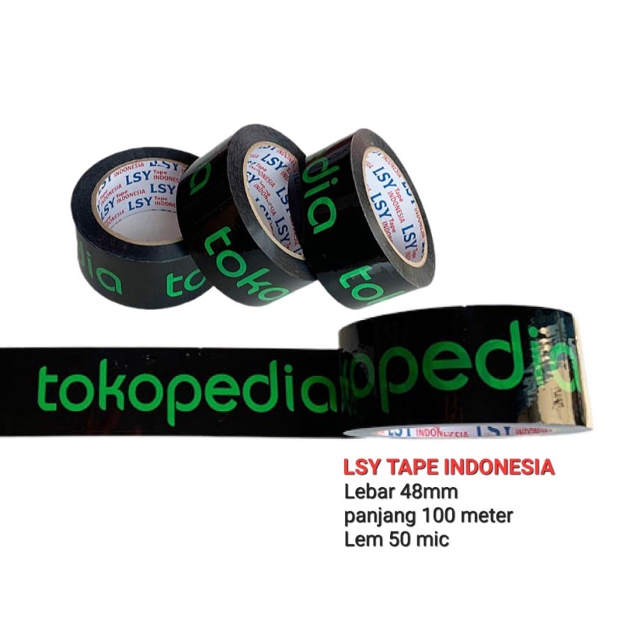 

LSY Lakban Printing Toped Hitam 48mm x 110yard Full Berkulaitas Lem
