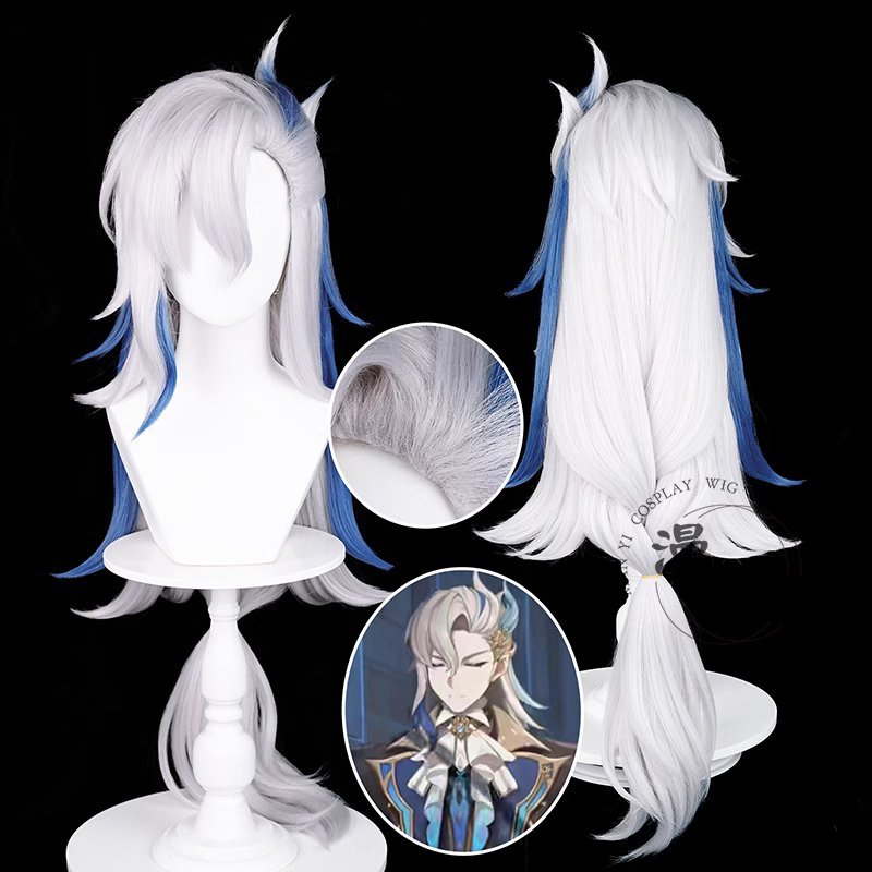 [READY JKT] Ywailisi - Neuvilette wig - Wig Neuvilette - Genshin Impact Wig Neuvilette - Wig Neuvile