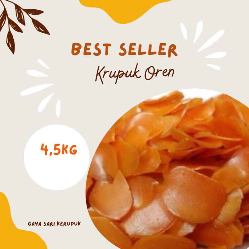 

Kerupuk Oren/Orange Mentah Cap Gaya Sari 4,5kg - Kerupuk Seblak - Kerupuk Bubur