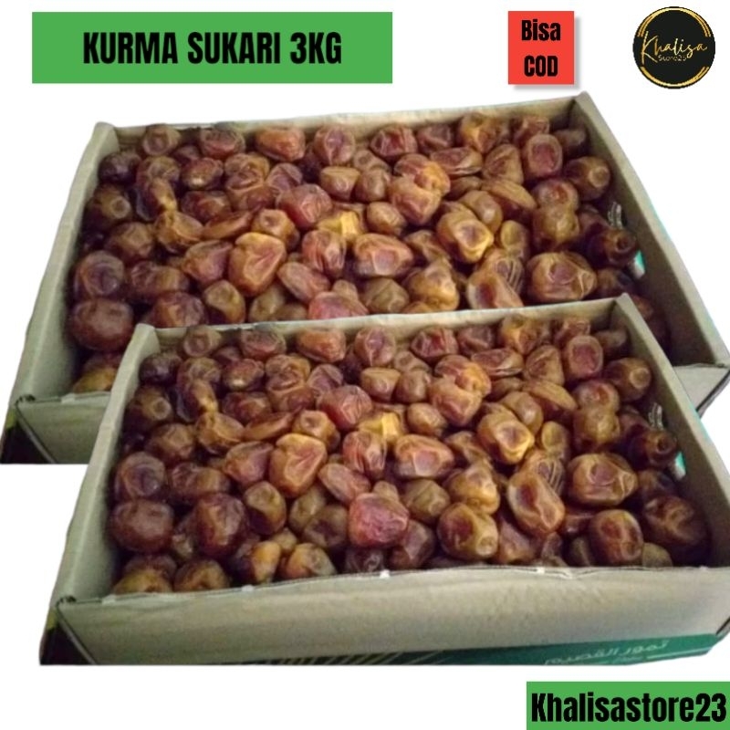

KURMA SUKARI 3KG/SUKARI AL MADINAH/SUKARI JUMBO/SUKARI PREMIUM