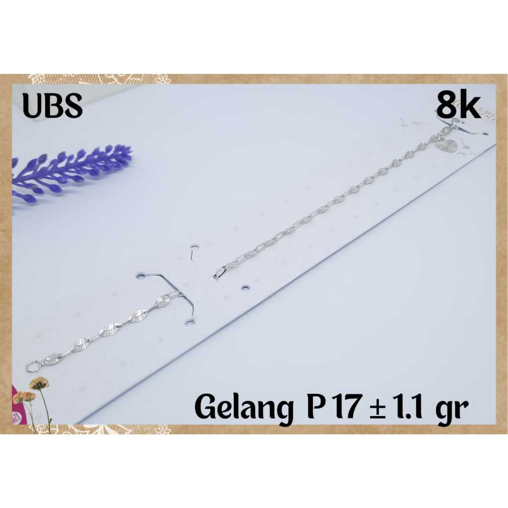 LMV Gelang Emas Putih Tangan 375 8k