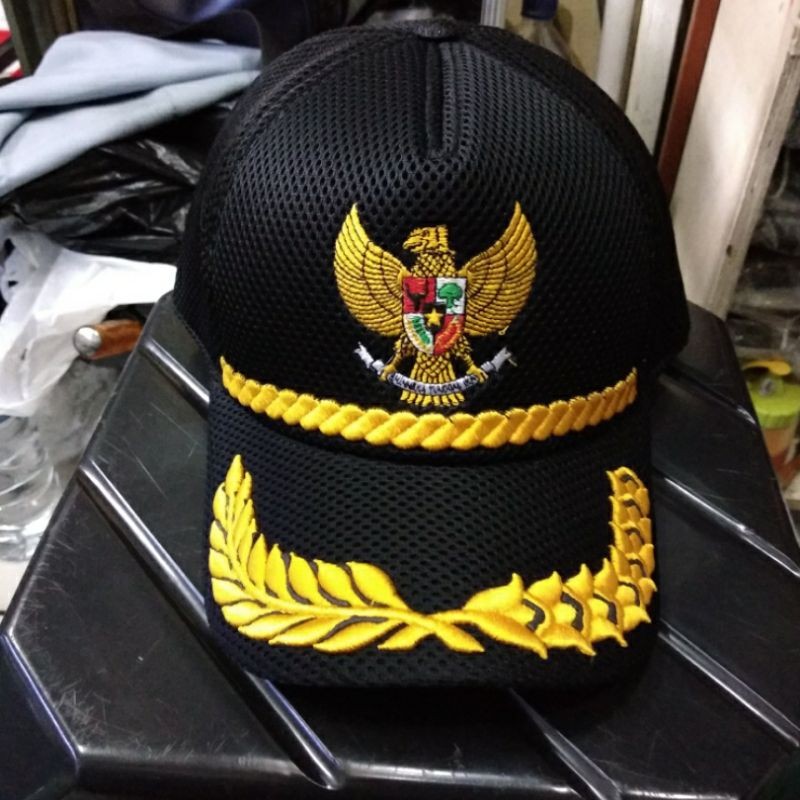 Topi PNS bordir GARUDA//Topi jaring//Topi Camat//Topi Kepala Desa