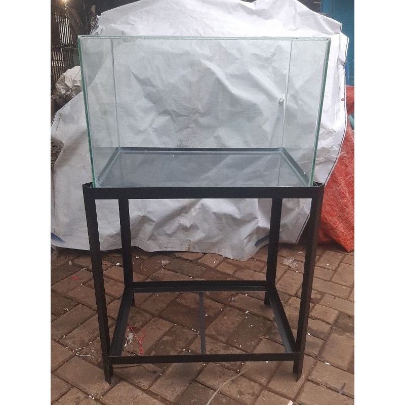 Aquarium 60x40x40 & Rak Besi Siku