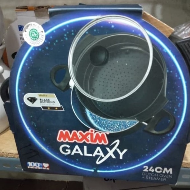 Paling Popular Maxim GAL24DO Galaxy 24cm Panci Steamer Dutch Oven g Produk Terkini