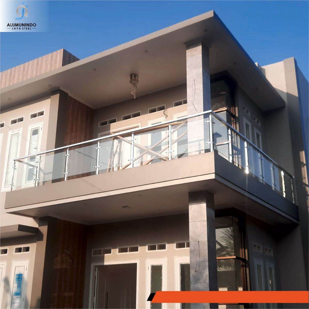 Railing Balkon Stainless Kaca Tempered 8mm