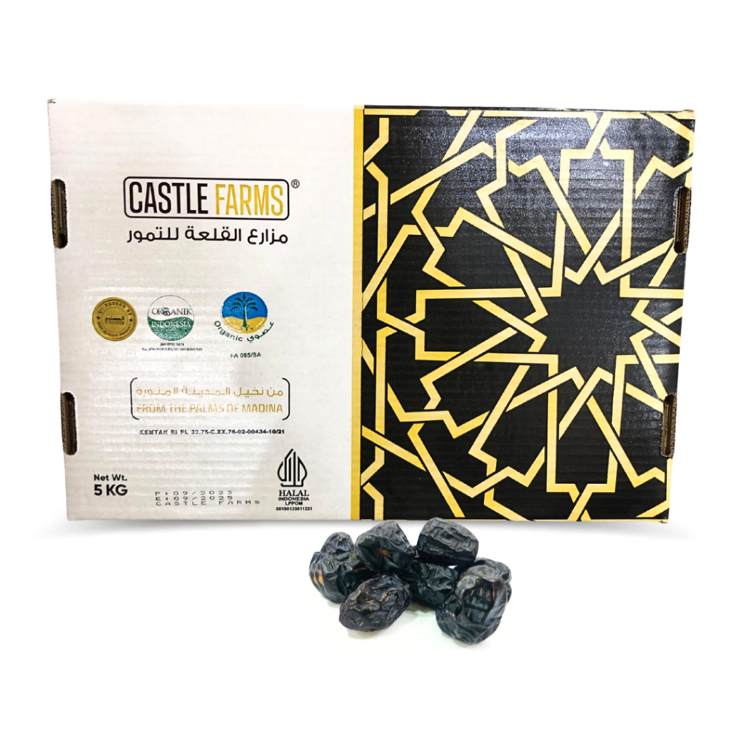 

Ajwa Castle Farms 5kg / Kurma Ajwa Jumbo 5 kg Asli 100% Original / Ajwa Kurma Premium /SHABANI.STORE