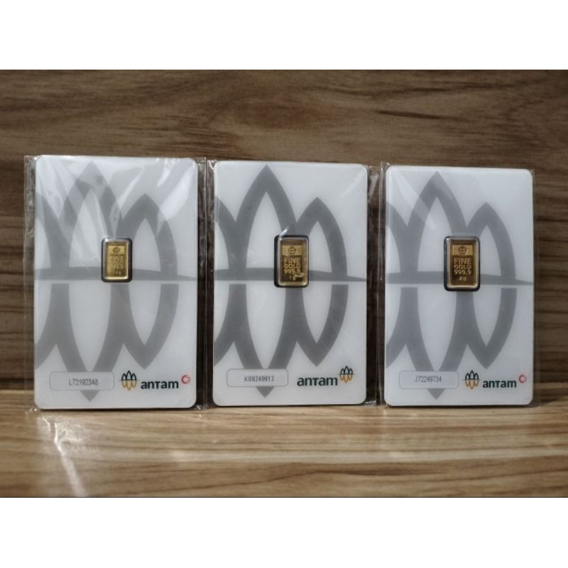 ANeka TAMbang Ems Batangan / Kepingan 0,5gram 1gram 2gram 3gr Emas Murni Antam