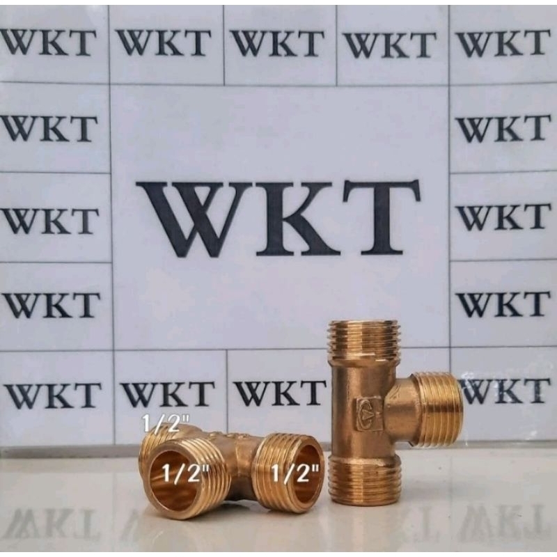 Tee Male/ T DRAT LUAR 1/2" Kuningan/Brass