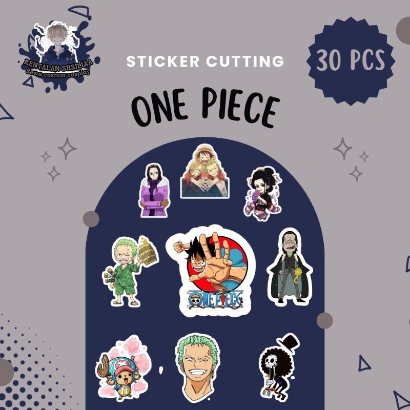 

Sticker One Piece|| Scrapbook/Tumbler/Sticker Anime Cutting 30 pcs