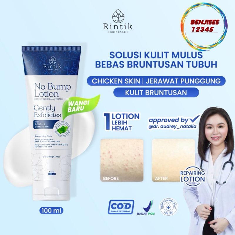 Lotion Rintik no bump LOTION 100ml tubuh kulit bruntusan jerawat punggung chicken skin RINTIK Rintik skincare lotion nobump