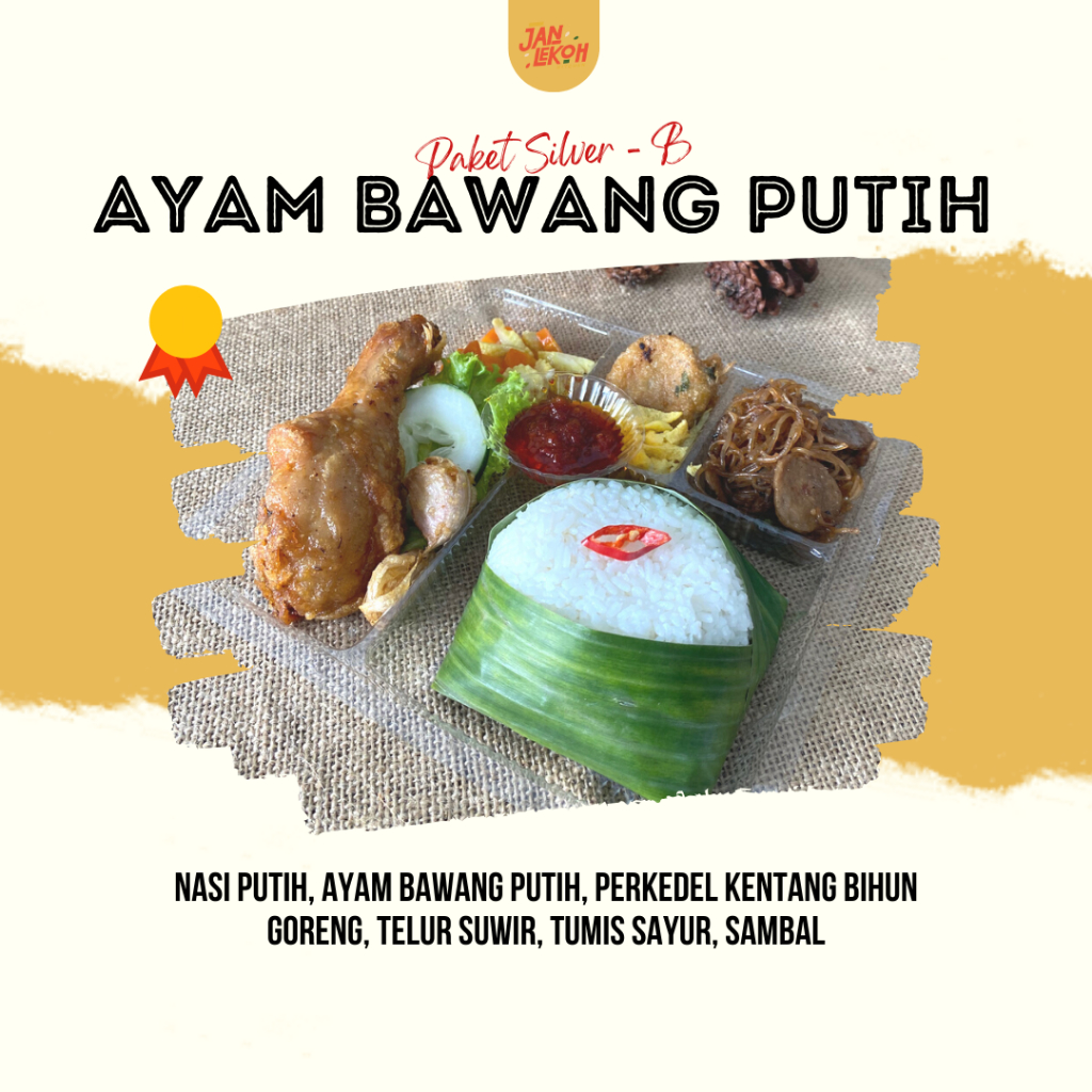 

NASI BOX JANLEKOH - PAKET SILVER - AYAM BAWANG PUTIH