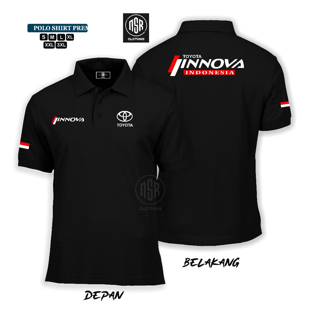polo shirt toyota innova /baju innova /atasan pria /baju mobil