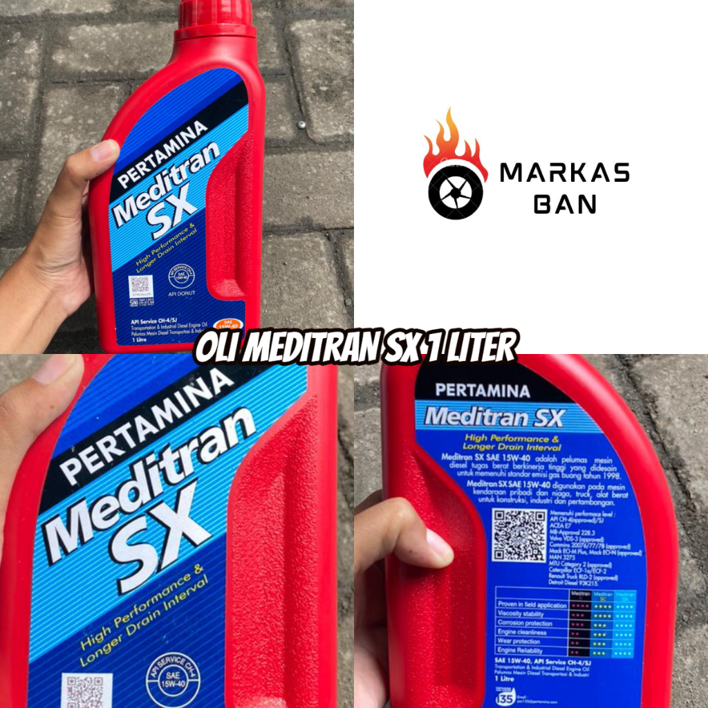 OLI MEDITRAN SX 1LT //OLI MEDITRAN SX 15W-40 1 LITER ORIGINAL PERTAMINA
