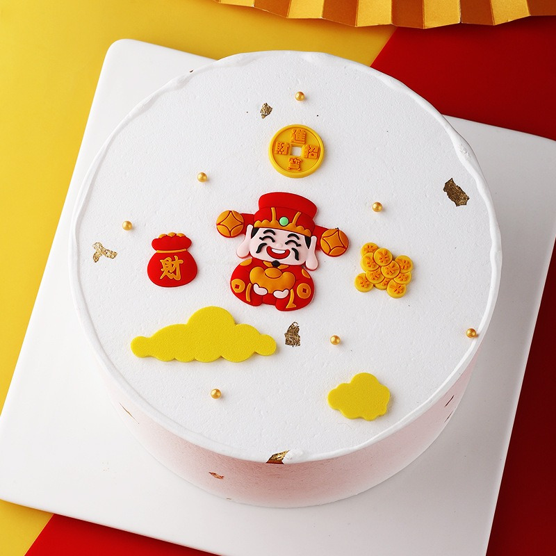 PartyHouse.Medan 3D Set Topper Kue Imlek bahan Clay Lembut