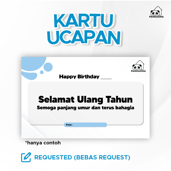 Pandaoma Greeting Card Kartu Ucapan Requested