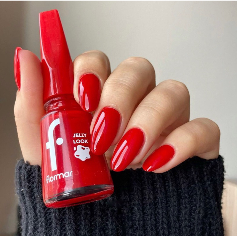 JL23 Stunning Red - Flormar Nail Enamel Jelly Look - Flormar Nail Polish - Cat Kuku Halal Turki - Ku