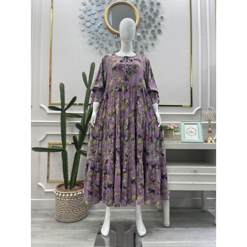 salvina.ys gamis motif rayon printing premium original