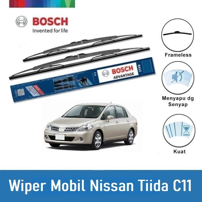 Bosch Sepasang Wiper Kaca Mobil nisssan tiida c11 Advantage 24" & 14"