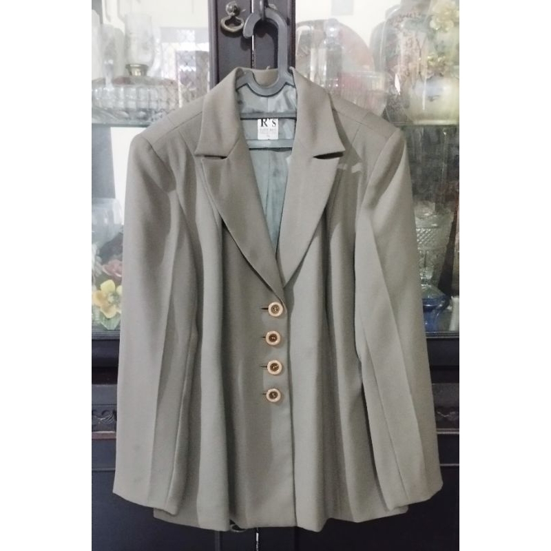 Preloved Setelan Blazer Jumbo Wanita Dewasa Warna Coklat