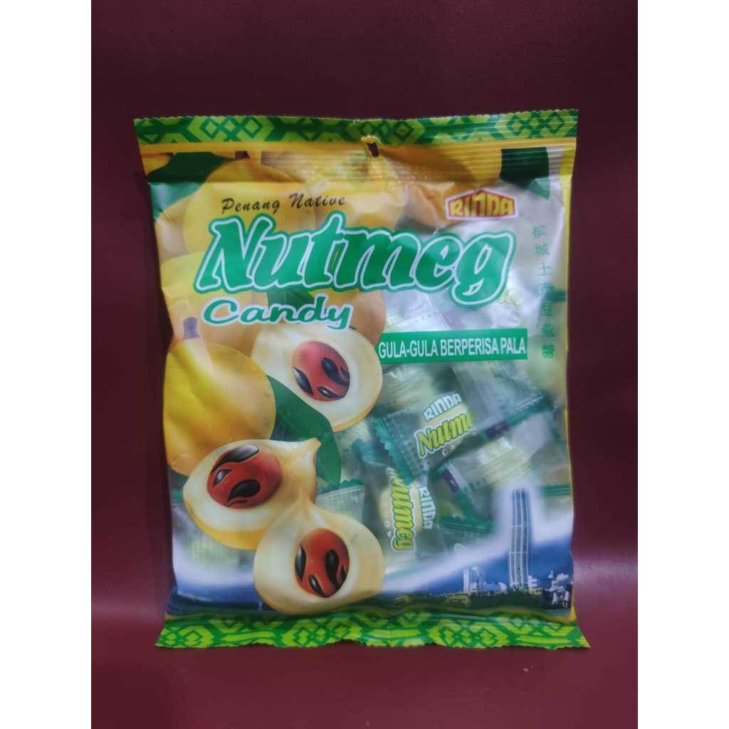 

Rinda Nutmeg Candy 200gr - Permen Pala