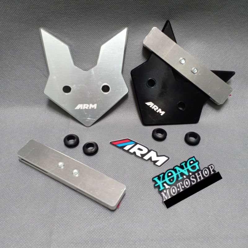 Dudukan Plat Nomor Depan ARM Full CNC Yamaha Aerox 155 Mio S Mio M3 Soul GT Arumi