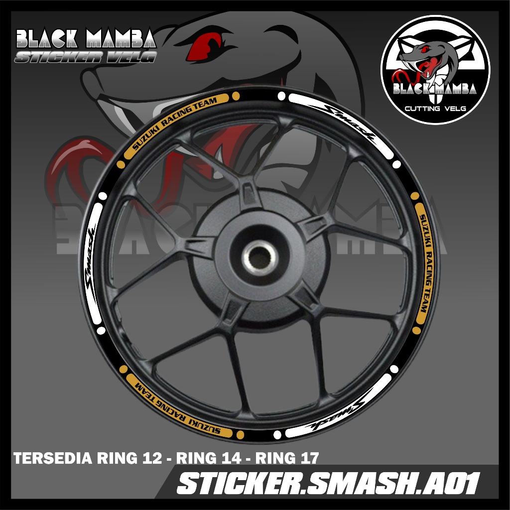 STICKER VELG SMASH  - STIKER LIS LIST VARIASI BAN/VELG SUZUKI SMASH A01