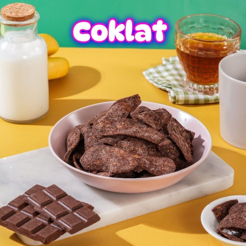 

Keripik pisang varian coklat