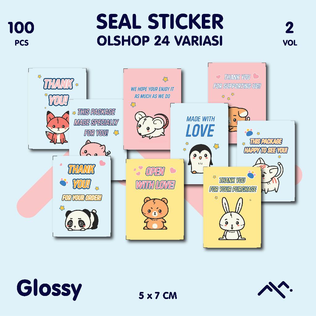 

[100PCS] Seal Sticker Segel Lucu Aesthetic Watercolor VOL.2 || Label Pengiriman || Label Pelindung || Sticker || Sticker Olshop || Aesthetic || Esthetic || Hampers Vol. 2