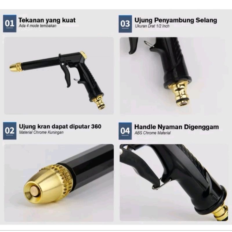 Semprotan PISTOL Spray Gun Water / Semprotan Air Cuci Mobil Motor/ Cuci mobil motor super kencang/ p