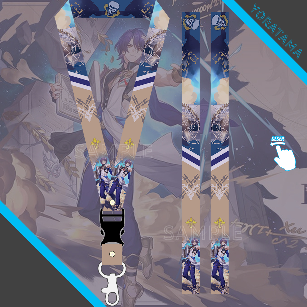 

Gantungan Tali Lanyard Dr Ratio Honkai Star Rail HSR, Gantungan Anime